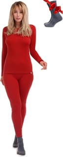 Thumbnail 1 de Merino.tech Merino Unterwäsche Damen Set Langarm Shirt Hose + Wandersocken ⌚