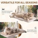 Thumbnail 1 de MEWOOFUN Weiche Katzen fensterhängematte – 54x30cm faltbares Katzen fensterbett mit wendbarer Matte, stabile Katzenhängematte hält bis zu 18kg (beige, L)
MEWOOFUN Weiche Katzen fensterhängematte – 54x3…