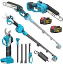 Thumbnail principal de Mini-Kettensäge 8" 4‑in‑1 Set mit 2×4,0 Ah Akkus 🌲