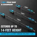 Thumbnail 1 de Mini-Kettensäge 8" 4‑in‑1 Set mit 2×4,0 Ah Akkus 🌲