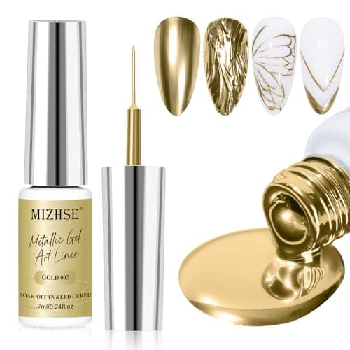 MIZHSE Gold Metallic Gel 7 ml Nagellack 💅