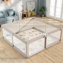 Thumbnail 1 de Mloong Laufgitter Baby mit Spielmatte 150x150x68 cm ⌚