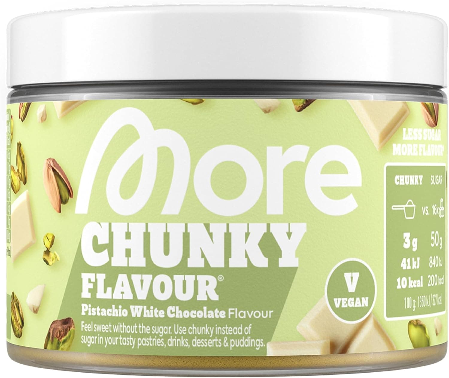 MORE Chunky Flavour Pistachio White Chocolate 150 g ⌚