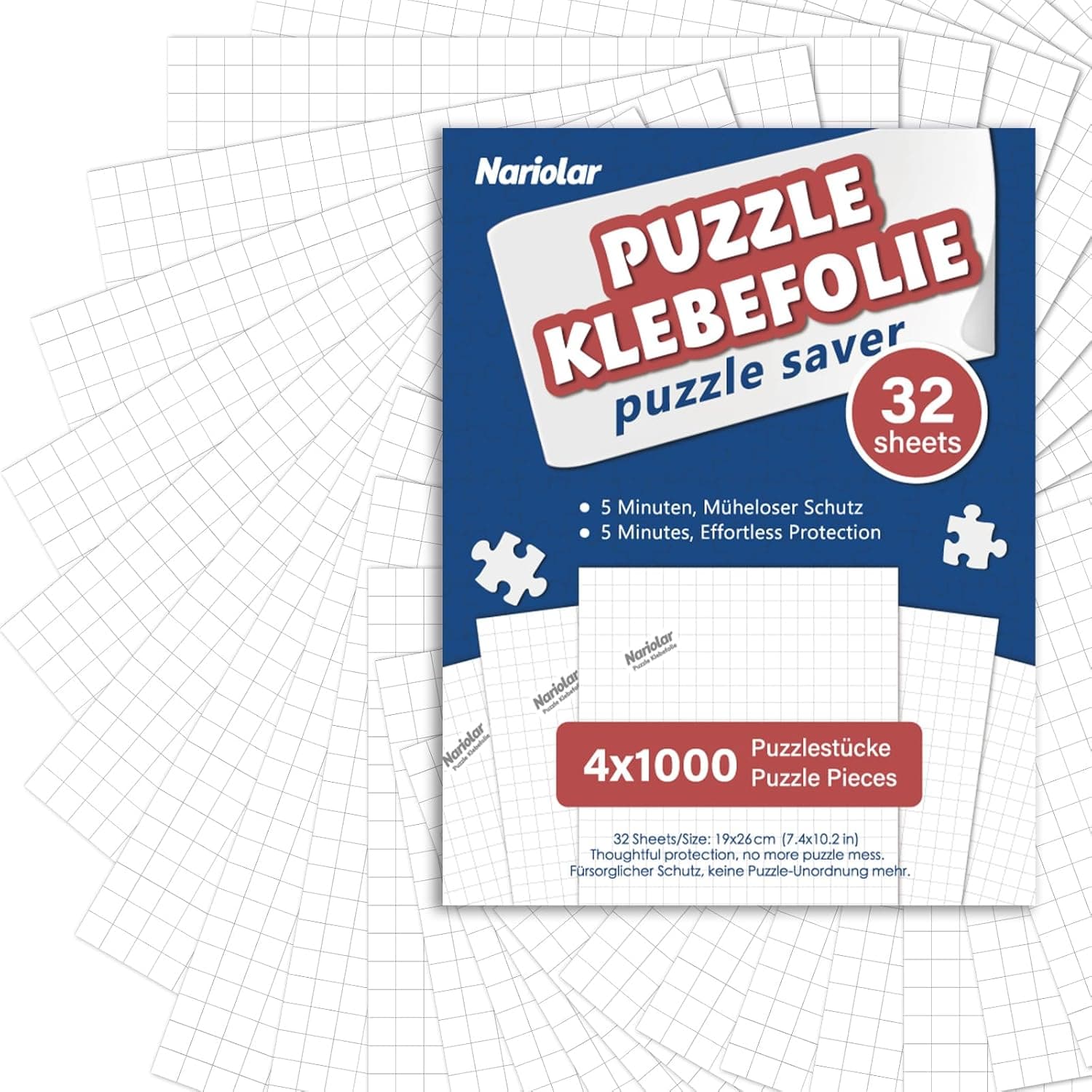Nariolar Puzzle Klebefolie 32 Stück — Puzzlekleber 🎯