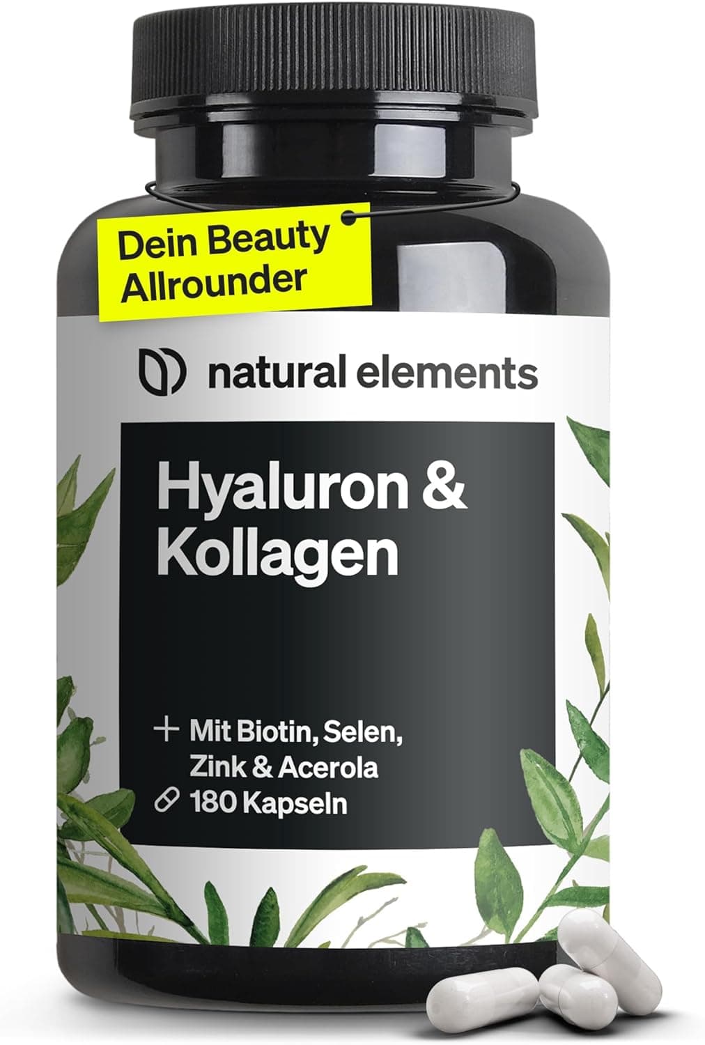 natural elements Hyaluronsäure Kollagen Komplex 180 Kapseln 💊
