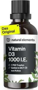 Thumbnail principal de natural elements Vitamin D3 Tropfen 1000 I.E. – 50 ml 💊