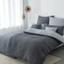 Thumbnail principal de Nesture Bettwäsche 135x200 4tlg Anthrazit Grau mit Reißverschluss ⌚