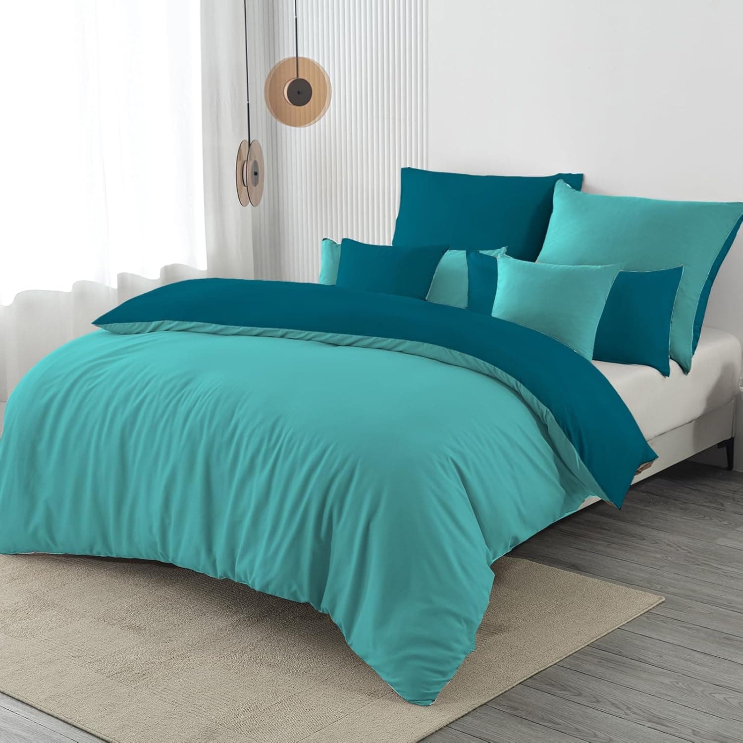 Nesture Bettwäsche 155 x 220 Microfaser Wendebettwäsche 🛏️