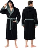 Thumbnail 2 de NY Threads Kapuzenbademantel Fleece Herren Morgenmantel ⌚