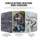 Thumbnail 4 de Orzbow Tragecover Babytrage Winter, Universal Wintercover Babytrage, Regenschutz Babytrage mit Aufbewahrungstasche, Abnehmbares Oberteil, Polarfleece-Futter, Wasserdichte, Dunkelgrau-Dino
Orzbow Tragecover Babytrage Winter, Univers…