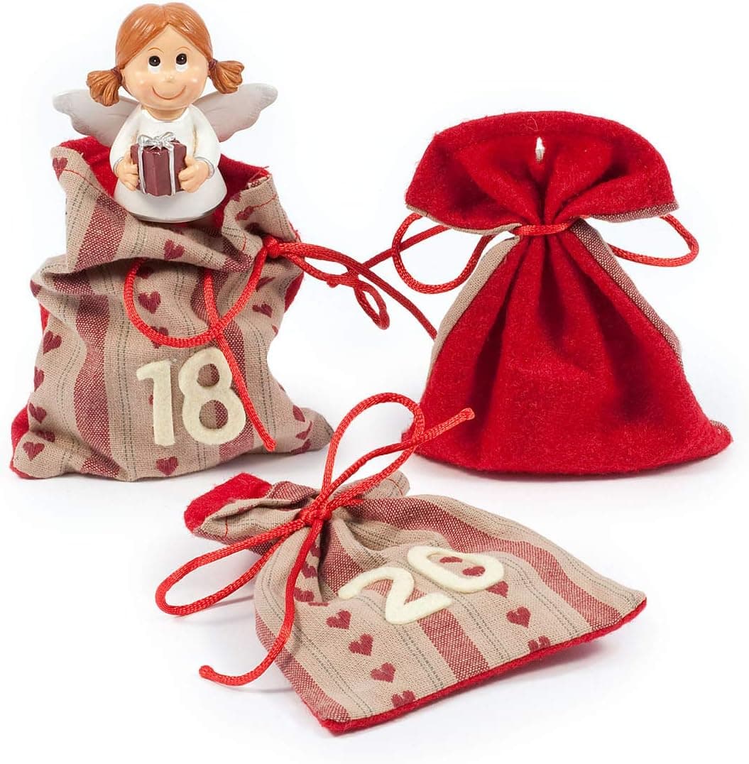 pajoma Adventskalender Stoffbeutel 24 Stück 🎁