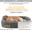 Thumbnail 1 de Pawk Orthopädisches Hundebett Mittelgroßes Memory-Foam ⬛ 🐶 🐕 🛏️