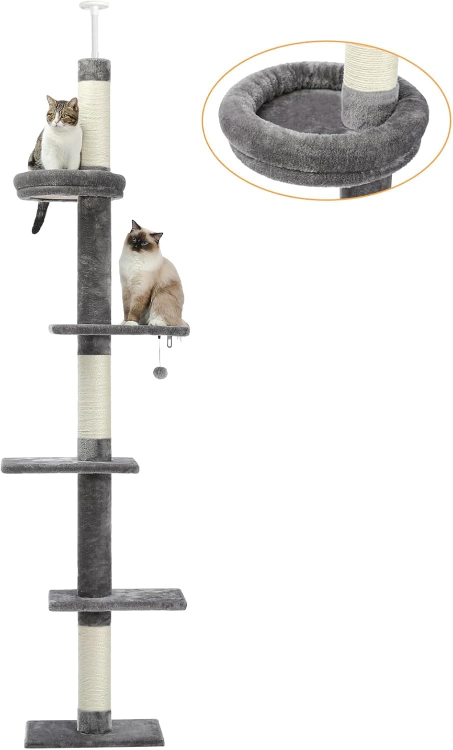 PAWZ Road Katzenbaum 5‑stöckig, höhenverstellbar 🐱