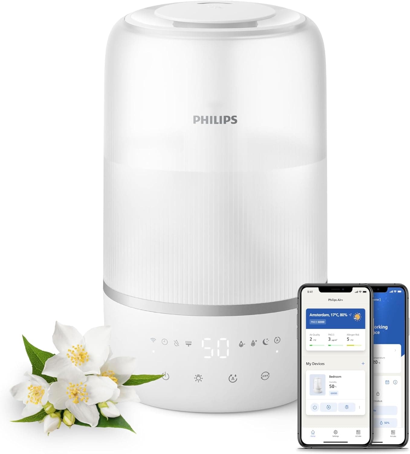 Philips HU1509/00 Luftbefeuchter für Räume bis 38 m² 💧