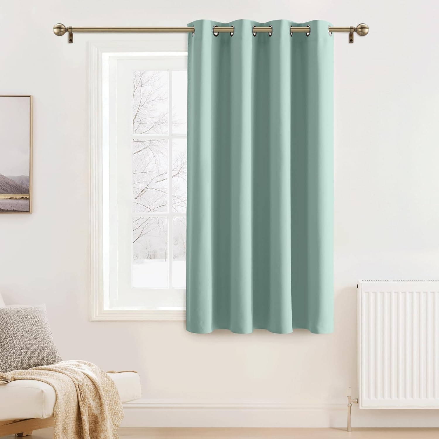 PONY DANCE Kurzer Vorhang Blickdicht Verdunkelungsvorhang Kinderzimmer 137x132 cm 🪟