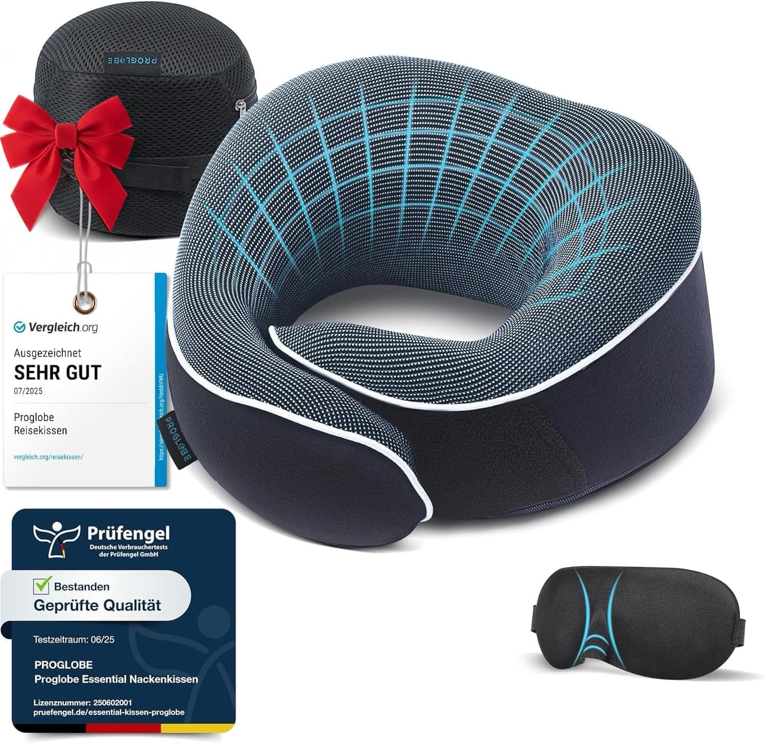 Proglobe Nackenkissen Flugzeug 100% Memory Foam ⌚