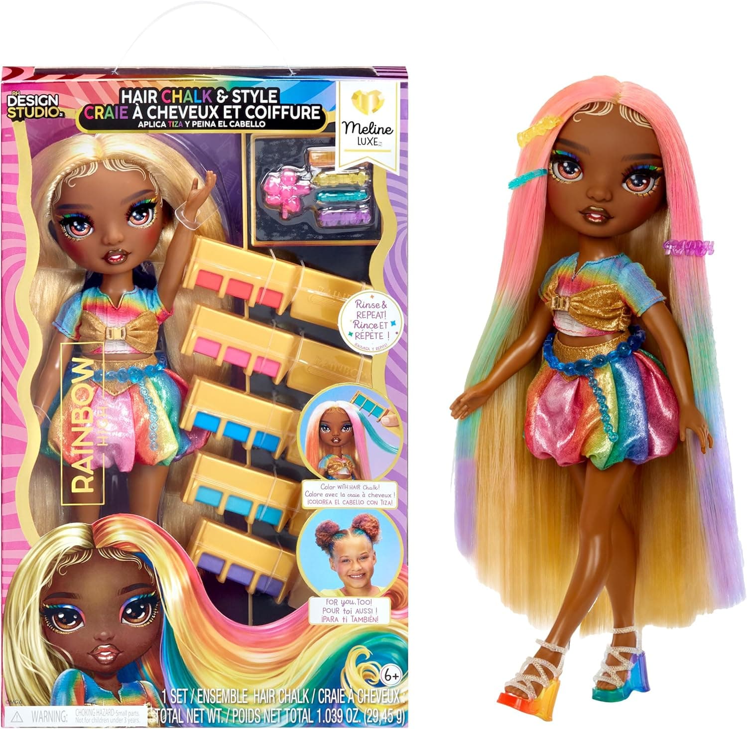 Rainbow High Meline 28 cm Puppe mit Haarkreide 🧸