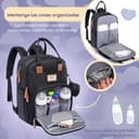 Thumbnail 2 de RUVALINO Baby Wickelrucksack Wickeltasche Rucksack mit tragbarer Wickelauflage, Schnullerhalter und Kinderwagengurten, Babytasche Multifunktional für Mama und Papa, Schwarz
RUVALINO Baby Wickelrucksack Wickeltasc…