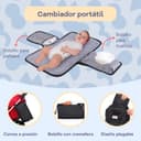 Thumbnail 3 de RUVALINO Baby Wickelrucksack Wickeltasche Rucksack mit tragbarer Wickelauflage, Schnullerhalter und Kinderwagengurten, Babytasche Multifunktional für Mama und Papa, Schwarz
RUVALINO Baby Wickelrucksack Wickeltasc…