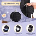 Thumbnail 7 de RUVALINO Baby Wickelrucksack Wickeltasche Rucksack mit tragbarer Wickelauflage, Schnullerhalter und Kinderwagengurten, Babytasche Multifunktional für Mama und Papa, Schwarz
RUVALINO Baby Wickelrucksack Wickeltasc…