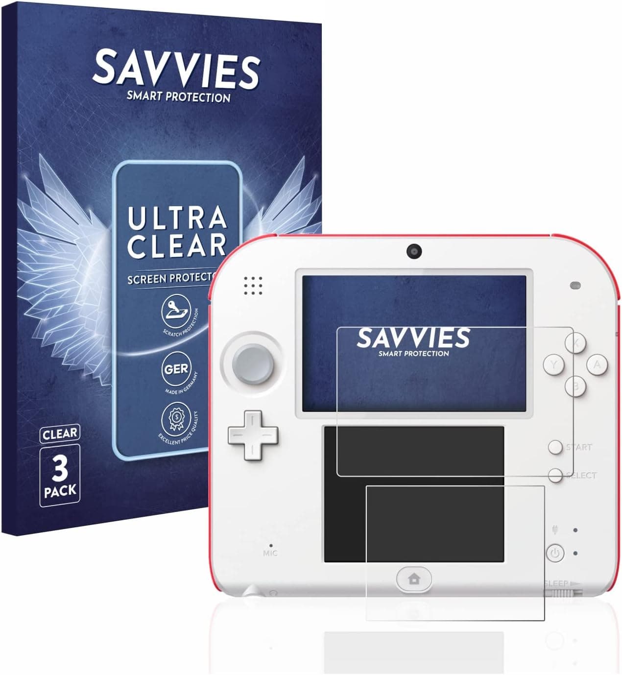 Savvies 6er-Set Schutzfolie für Nintendo 2DS Displayschutzfolie 🎮