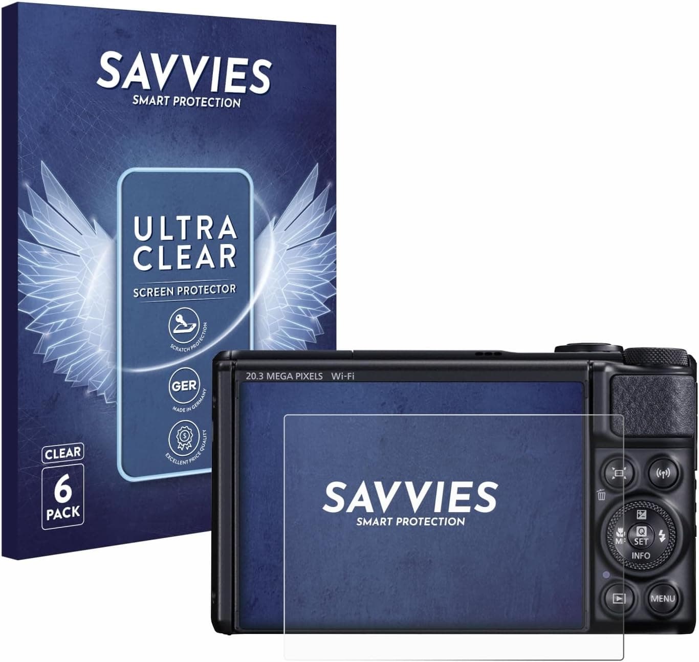 Savvies Schutzfolie für Canon PowerShot SX740 HS 6er-Pack 📷