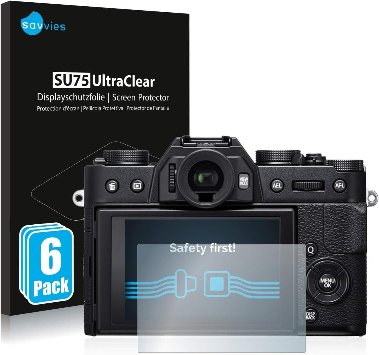 Savvies Schutzfolie für Fujifilm X-T20 6er-Pack 📷