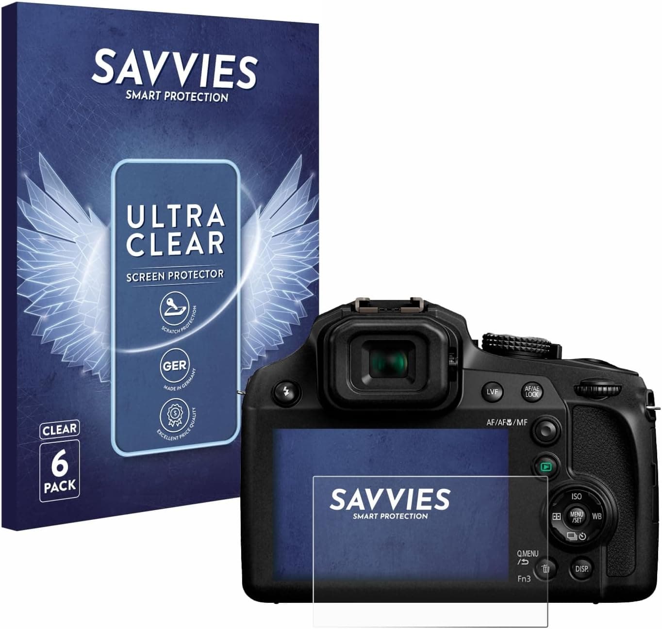 Savvies Schutzfolie für Panasonic Lumix DC‑FZ82 — 6er Set 📷