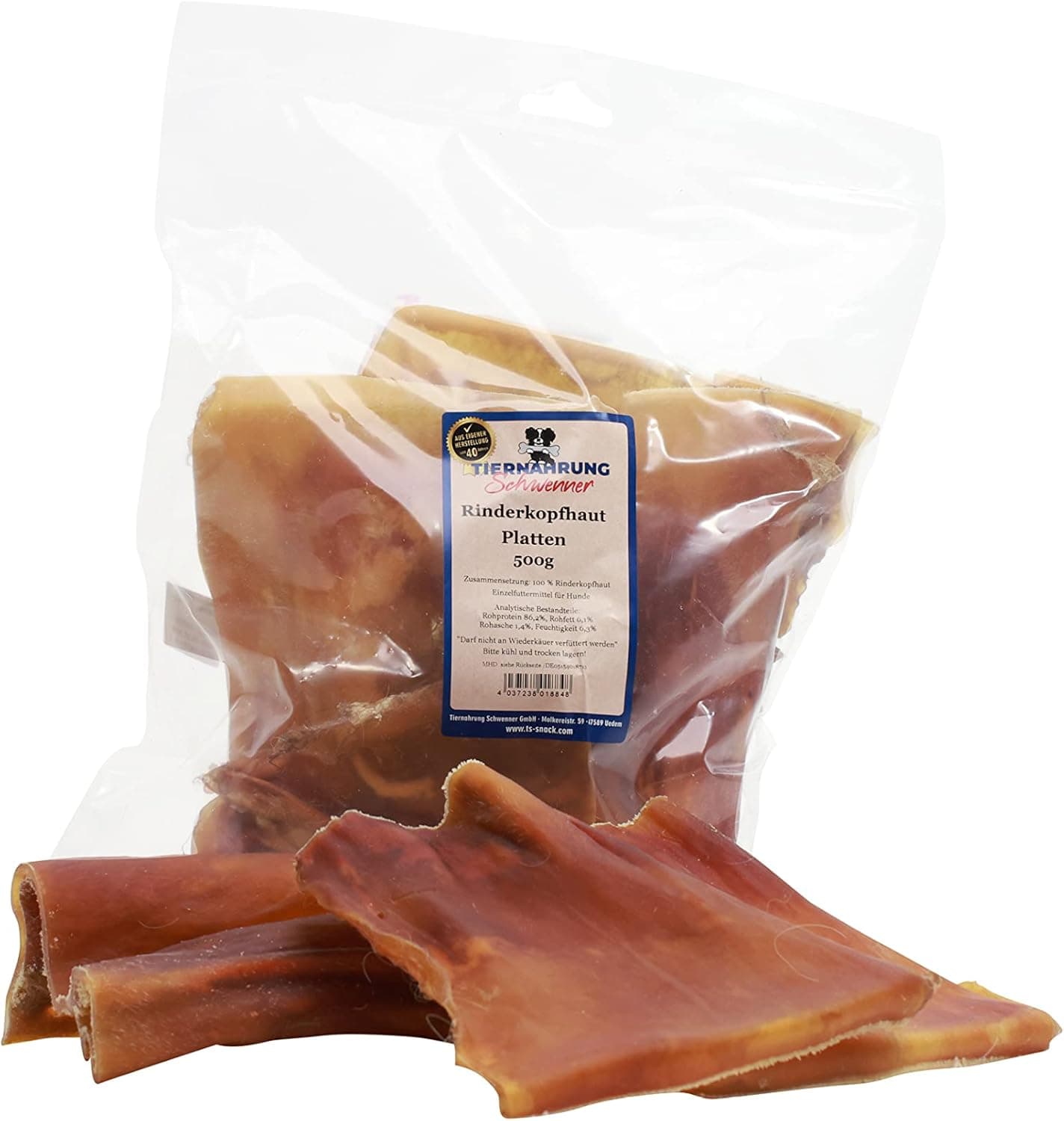 Schwenner Rinderkopfhautplatten Kauartikel 500 g 🐶