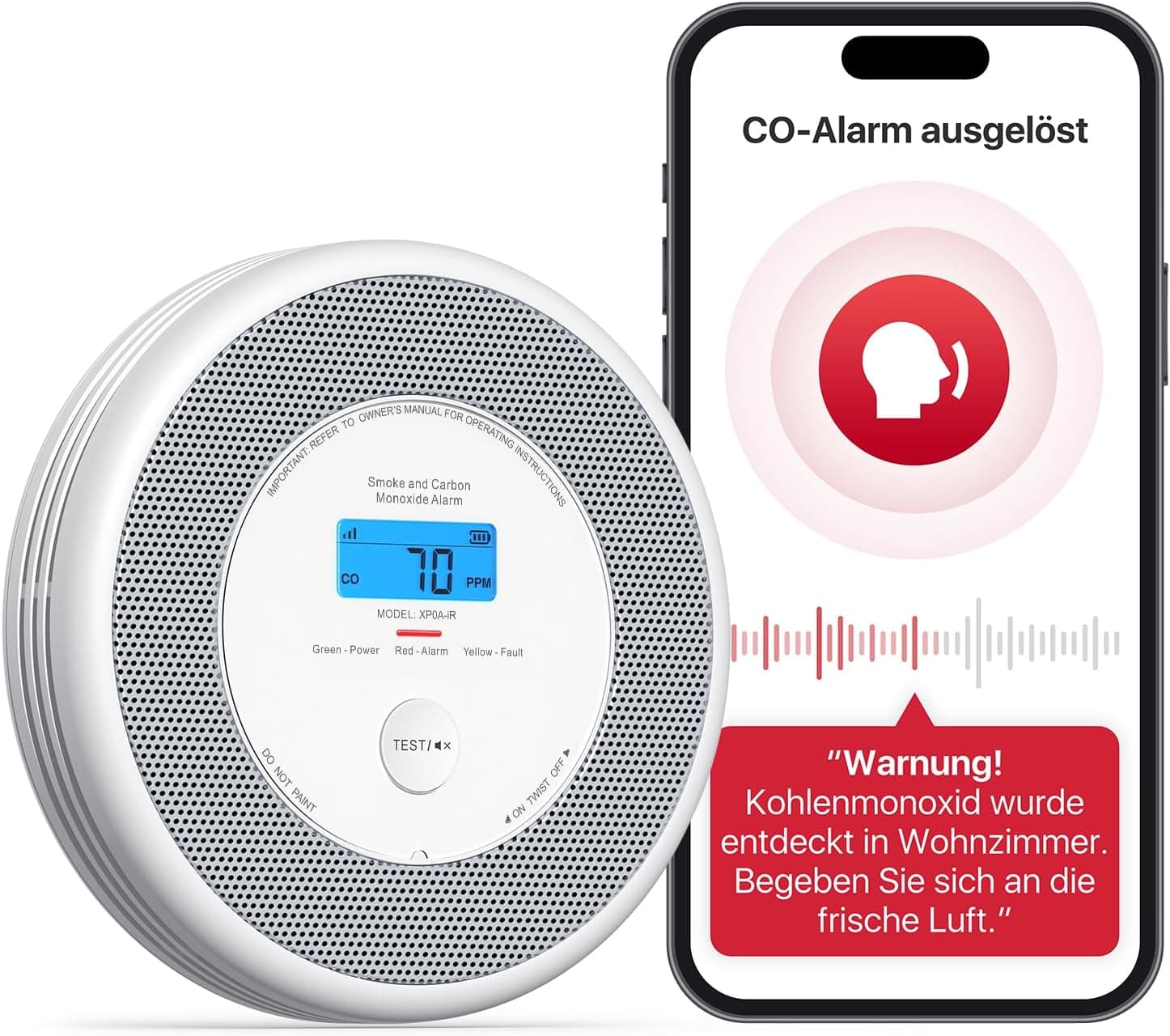 X-Sense XP0A-iR Rauch- und CO‑Melder mit WLAN 🏠