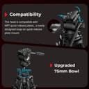 Thumbnail 5 de SMALLRIG FreeSpeed 5442 Videostativ 75" mit Fluidkopf 🎥