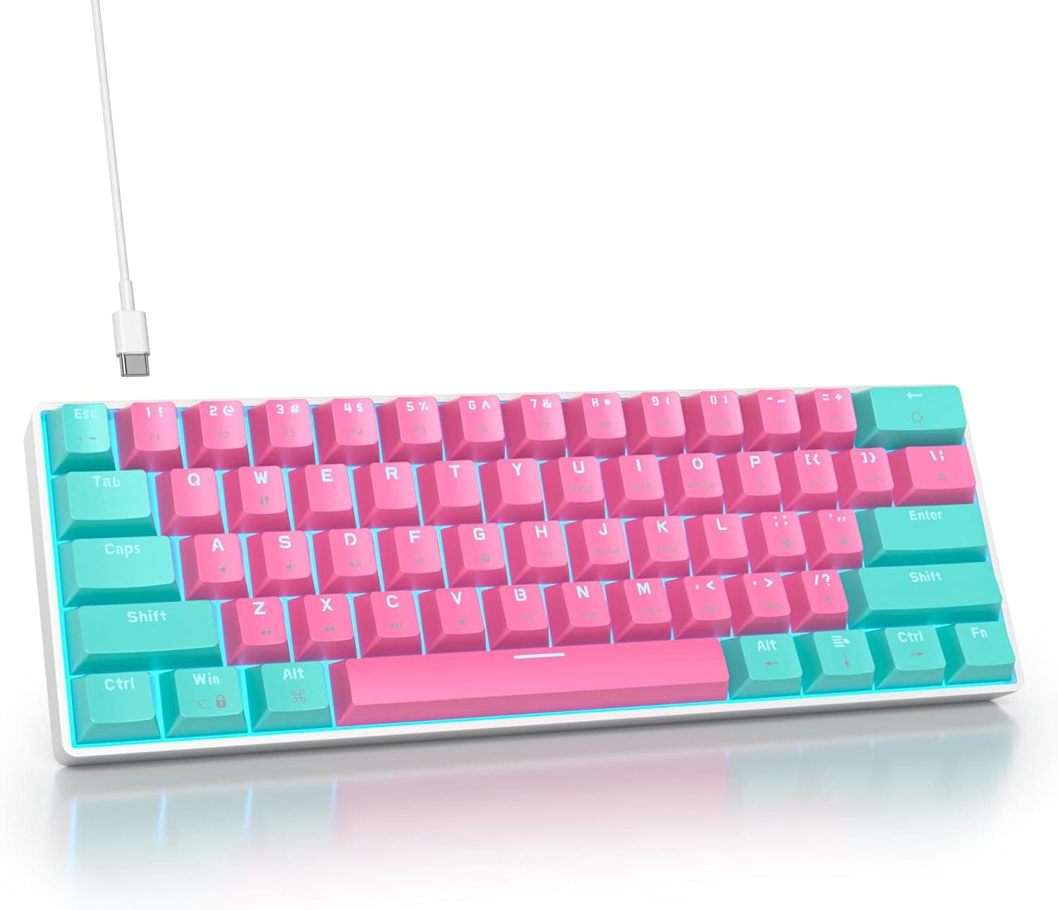 SOLIDEE 61‑Tasten Gaming‑Tastatur mit roten Schaltern 🎧