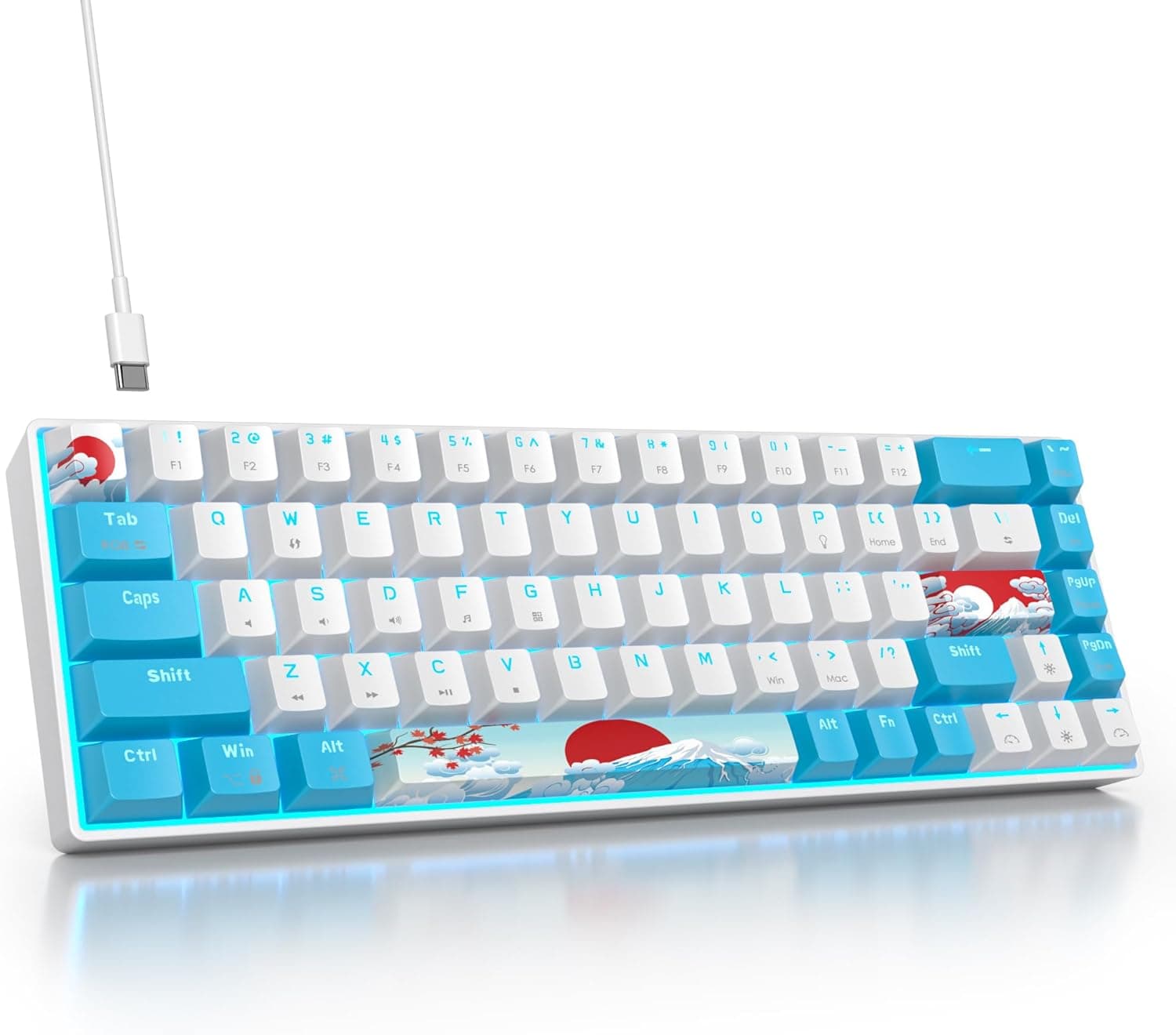 SOLIDEE 65‑% mechanische Gaming‑Tastatur, 68 Tasten 🎧
