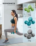 Thumbnail 1 de SONGMICS Hantel-Set 3 Paar, 1–3 kg, 9 kg oder 12 kg 🏋️