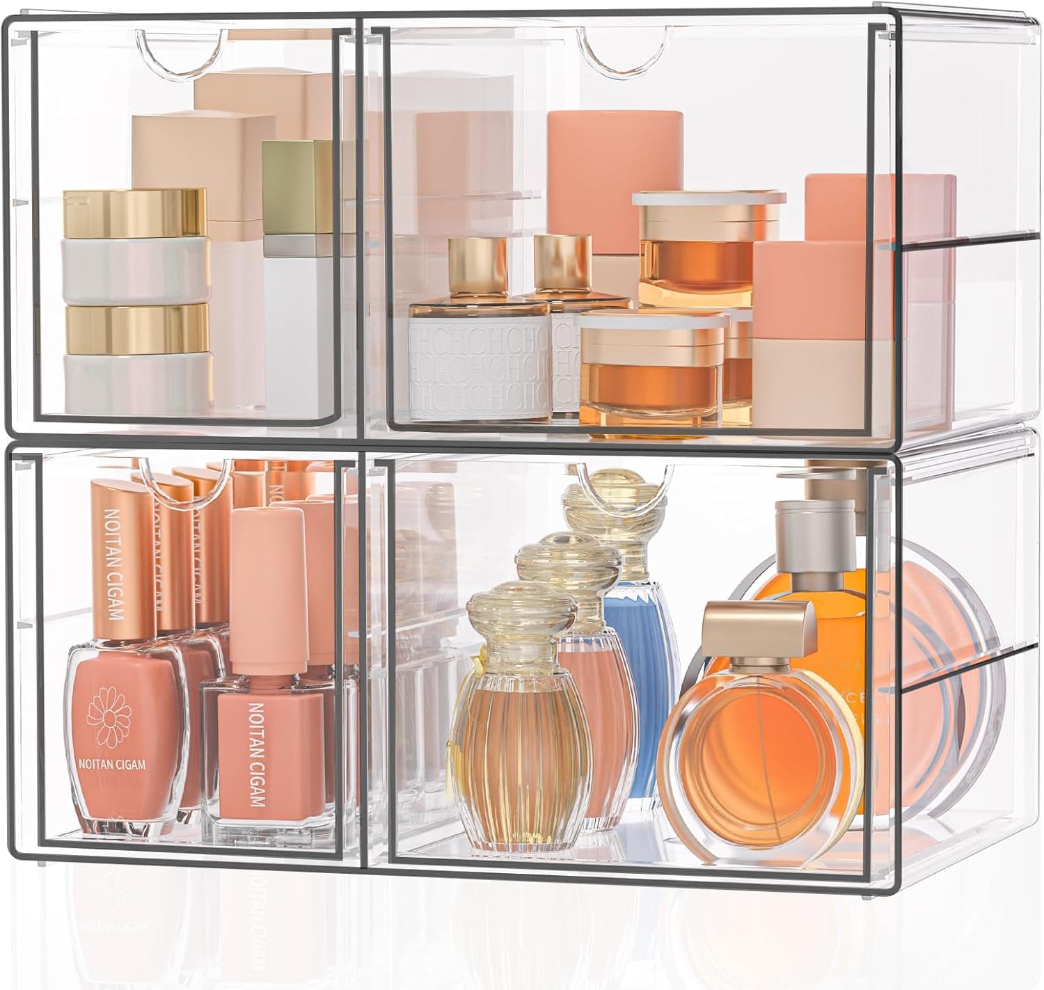 SortNStore Make Up Organizer mit 4 Schubladen 2er-Set Acryl 🗂️