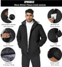 Thumbnail 4 de SPOSULEI Herren Winter Fleecejacke → Warme Verdickte Jacke mit Kapuze ⌚