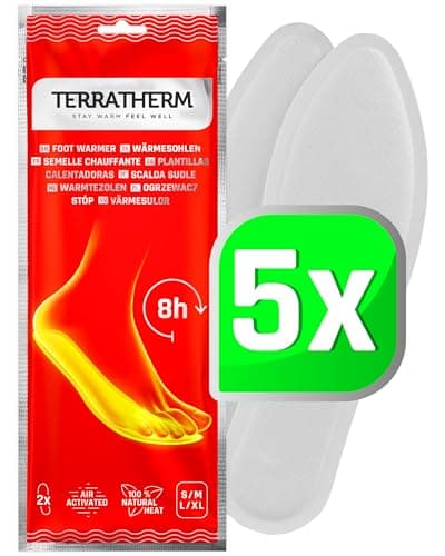 TerraTherm Wärmesohlen 8 h, 5–30 Paar Einlegesohlen 🧦