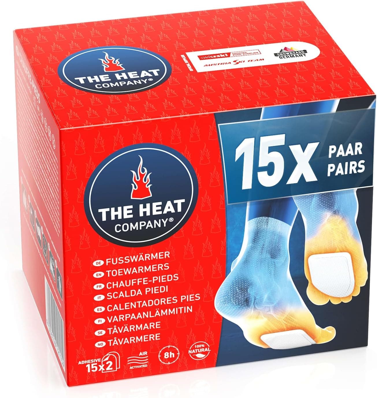 THE HEAT COMPANY Fußwärmer 15 Paar – Zehenwärmer für warme Füße 🧦