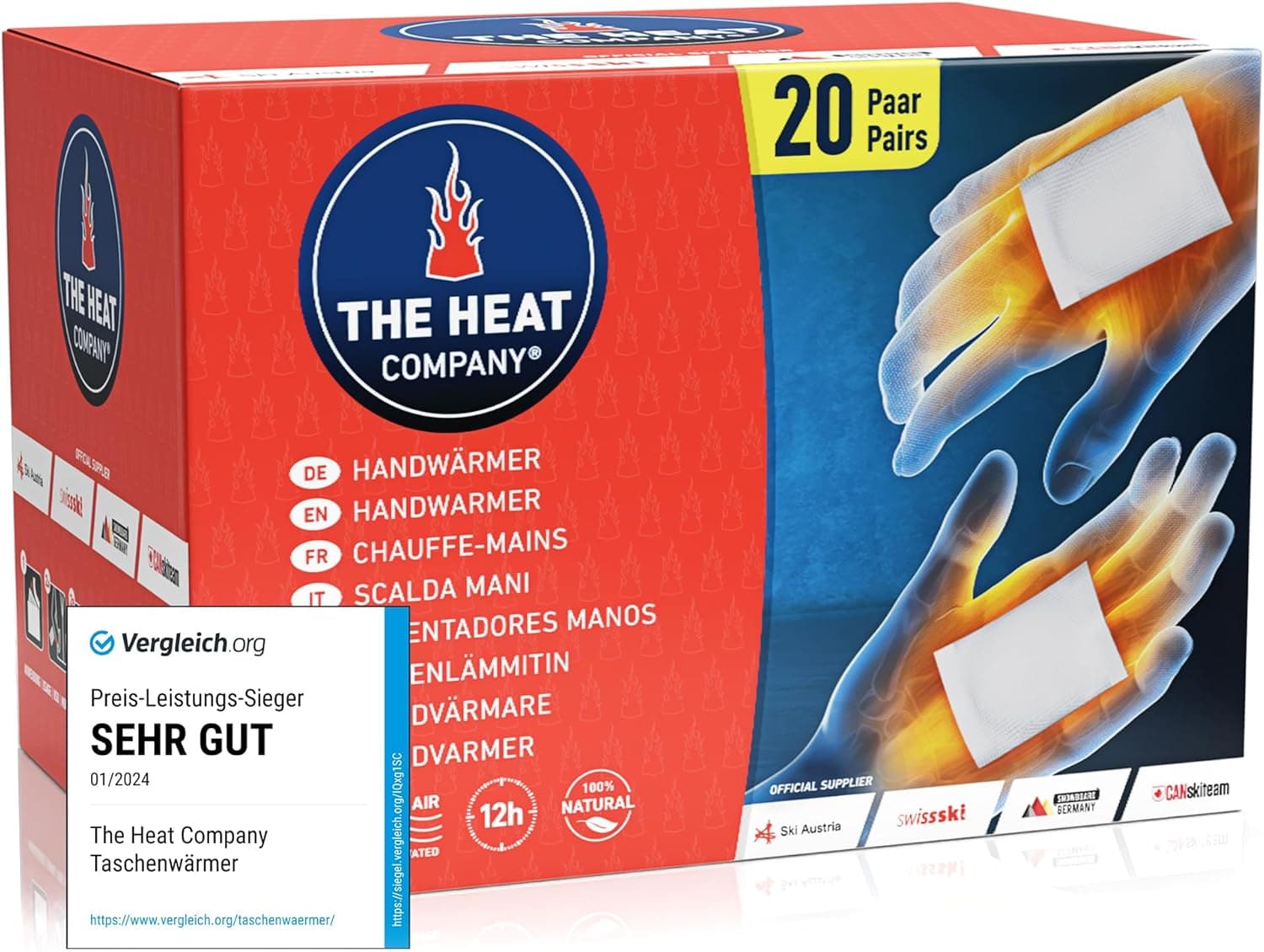 THE HEAT COMPANY Handwärmer 12 Stunden Wärmepads ✋