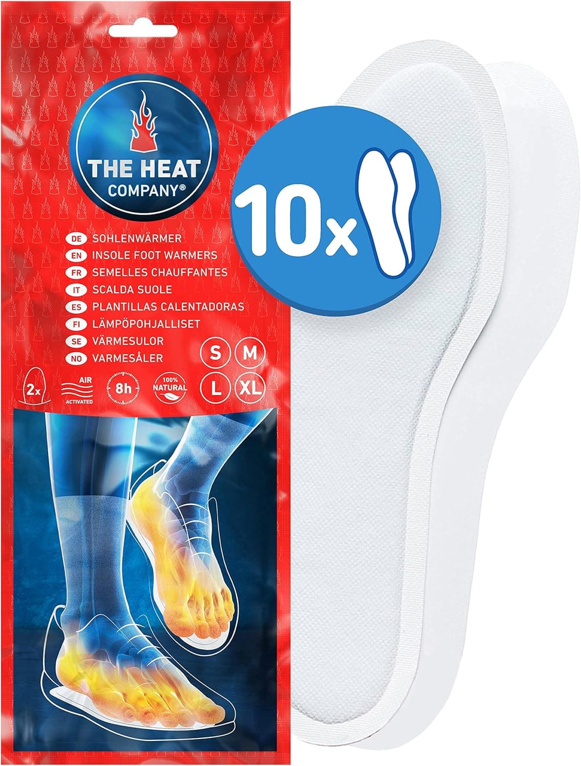 THE HEAT COMPANY Sohlenwärmer 10 Paar – Wärmesohlen für Schuhe 🔥