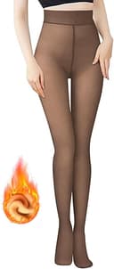 Thumbnail principal de Thermo Strumpfhose Damen Winter gefüttert Braun Schwarz ⌚