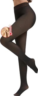 Thumbnail 1 de Thermo Strumpfhose Damen Winter gefüttert Braun Schwarz ⌚