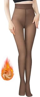 Thumbnail 2 de Thermo Strumpfhose Damen Winter gefüttert Braun Schwarz ⌚