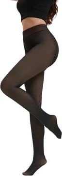 Thumbnail 4 de Thermo Strumpfhose Damen Winter gefüttert Braun Schwarz ⌚