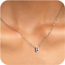 Thumbnail principal de TOLOWOBK Kette Damen Buchstaben Silber Halskette ⌚