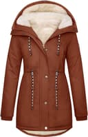 Thumbnail 1 de TOMEEK Damen Winterjacke Wintermantel mit Teddyfell ⌚