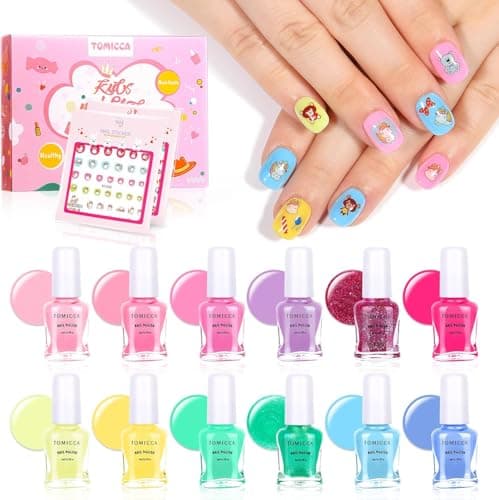TOMICCA Kinder Nagellack Set 12 Farben Nagellack 💅