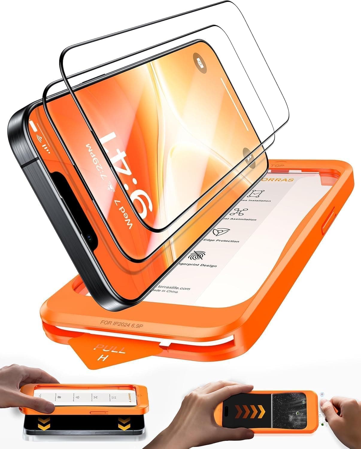 TORRAS Glasfolie für iPhone 13/13 Pro & 14 2er Pack 📱