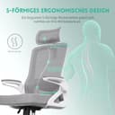 Thumbnail 2 de Tweakio Bürostuhl Ergonomisch mit S‑Form, 90° Flip‑Armlehne 💺