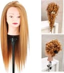 Thumbnail 1 de TwoWin Übungskopf 80% Echthaar Friseurkosmetik Kopf mit Ständer 1 Stück ⌚